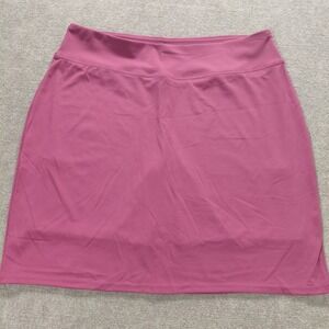 Real Essentials Women 2XL Skort Pink Lined With Shorts Skirt Athleisure Beach